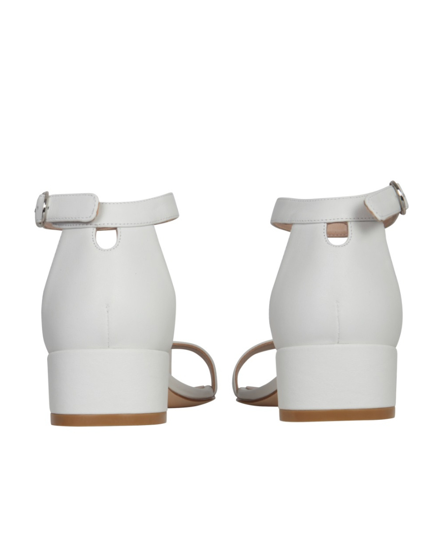 Stuart Weitzman Sandals With Thick Heels In White