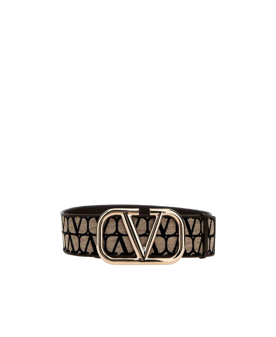 Valentino Toile Iconographe Jacquard Belt In Black