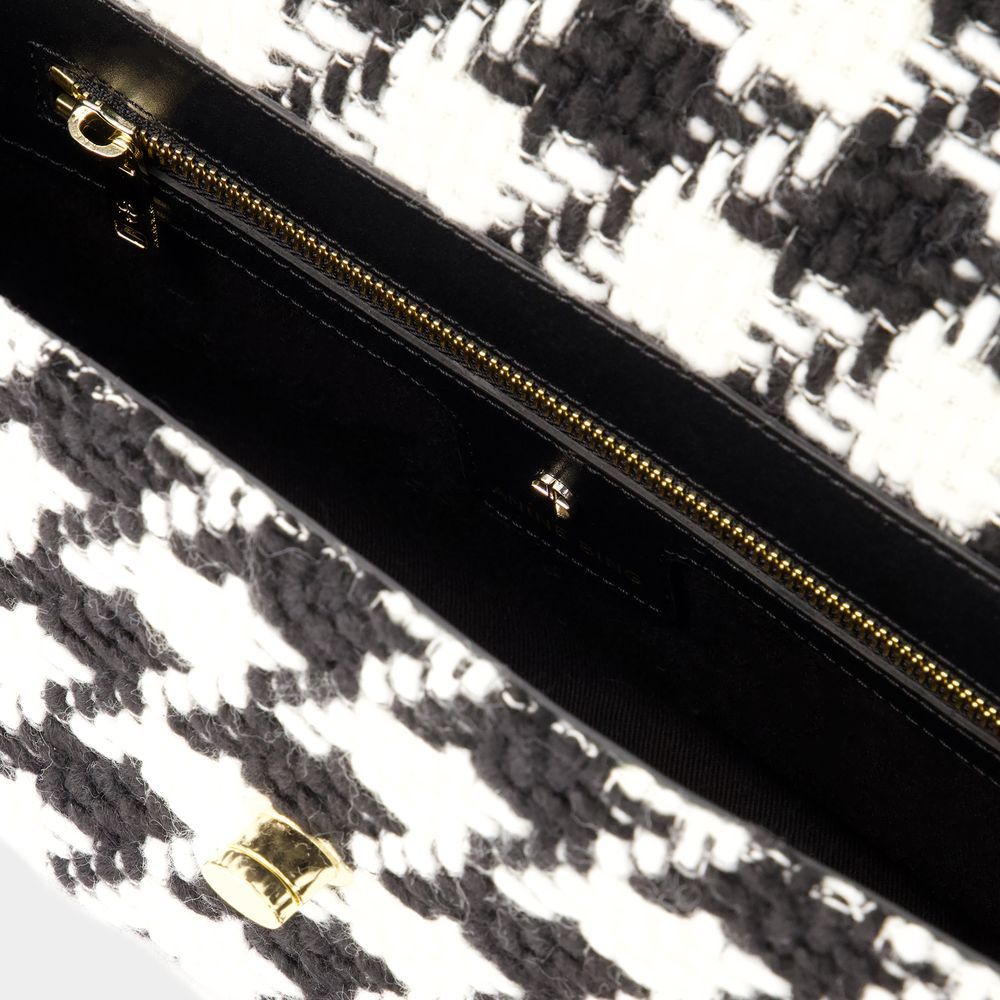 ANINE BING NICO HOUNDSTOOTH-PATTERN SHOULDER BAG