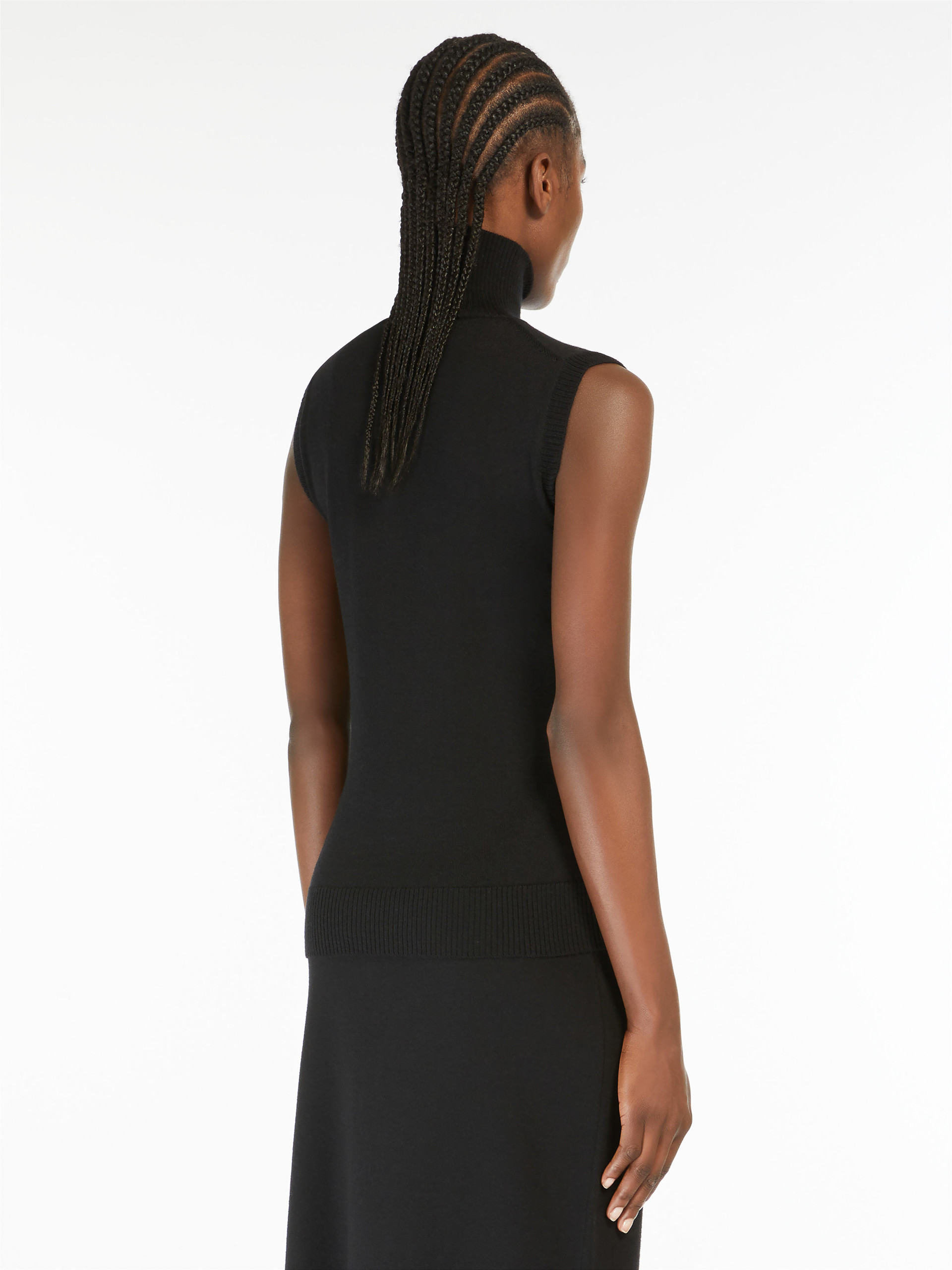 Sportmax Maglia Ardenza A Lupetto Smanicato In Black