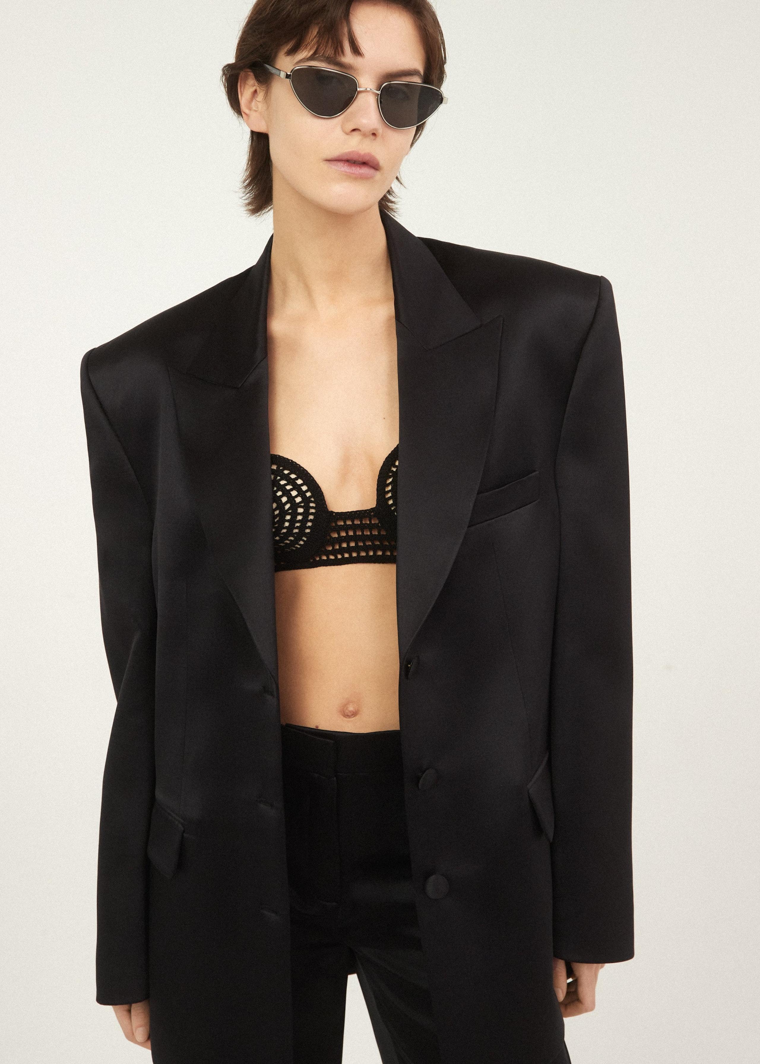 Magda Butrym Long-sleeved Wool Suit Jacket In Black