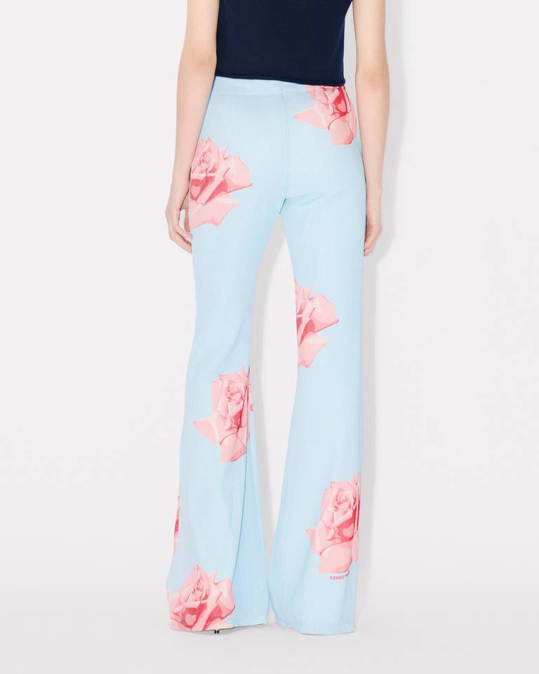 Shop Kenzo ' Rose' Pleated Pants In Blue