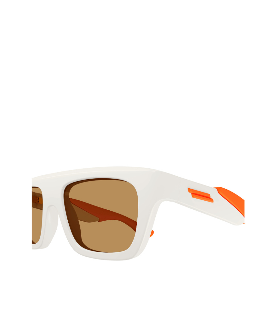 Bottega Veneta Two-tone Square-frame Sunglasses In White