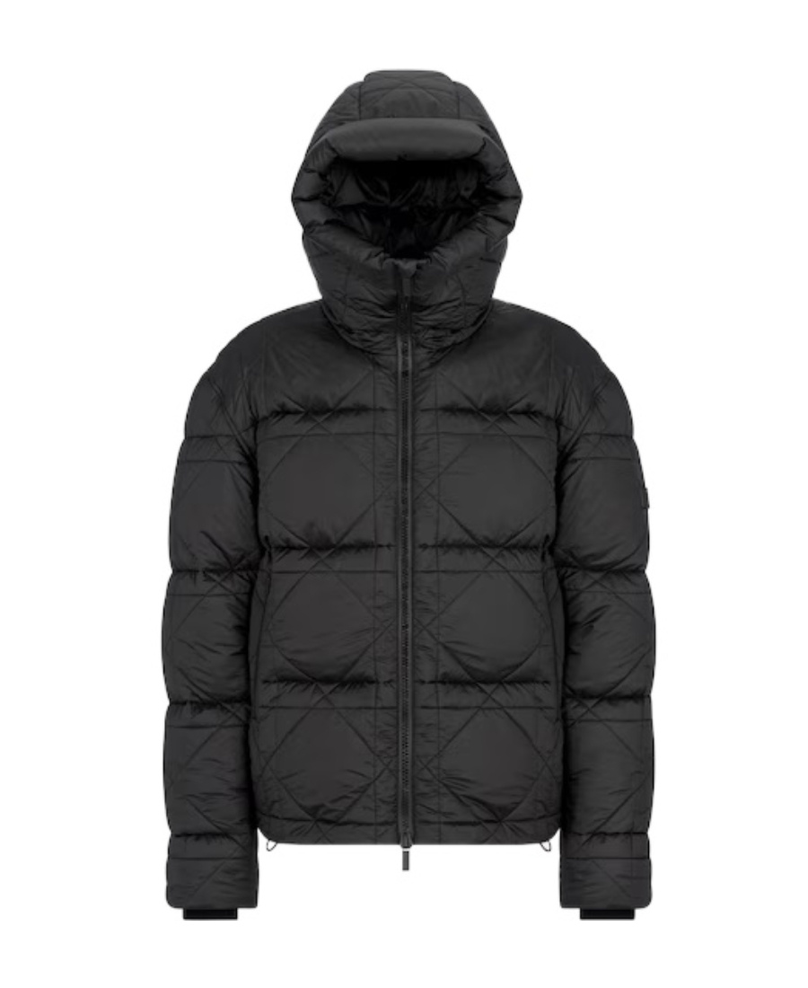 Dior Homme Cannage Puffer Jacket In Black