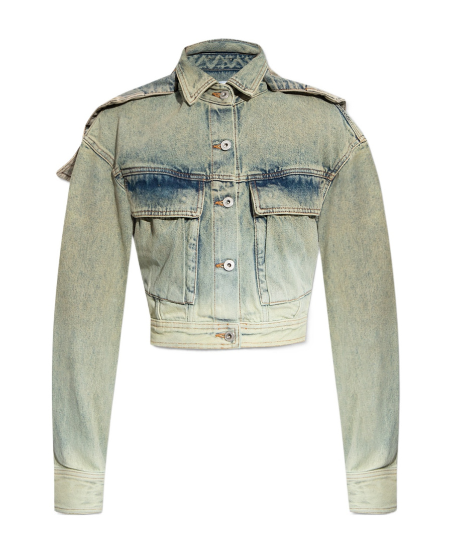 OFF-WHITE HOODED DENIM JACKET 