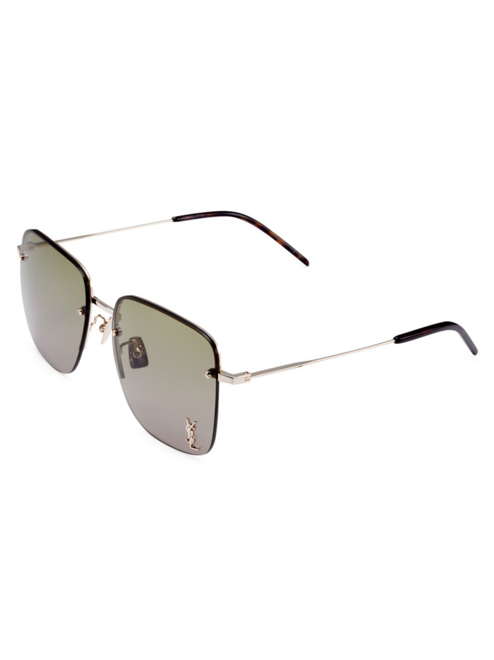 Saint Laurent Square-frame Sunglasses In Nude