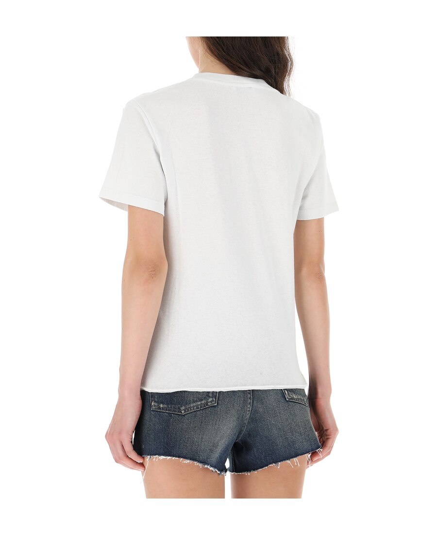 Saint Laurent Guitar Motif T-shirt In White