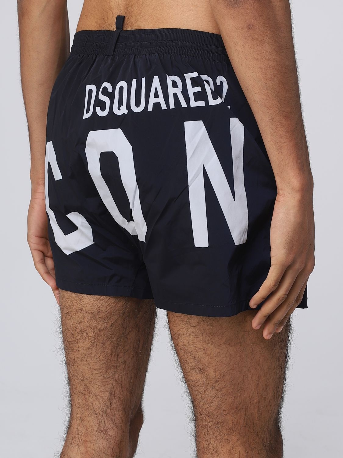 Dsquared2 Logo Beach Shorts In Black