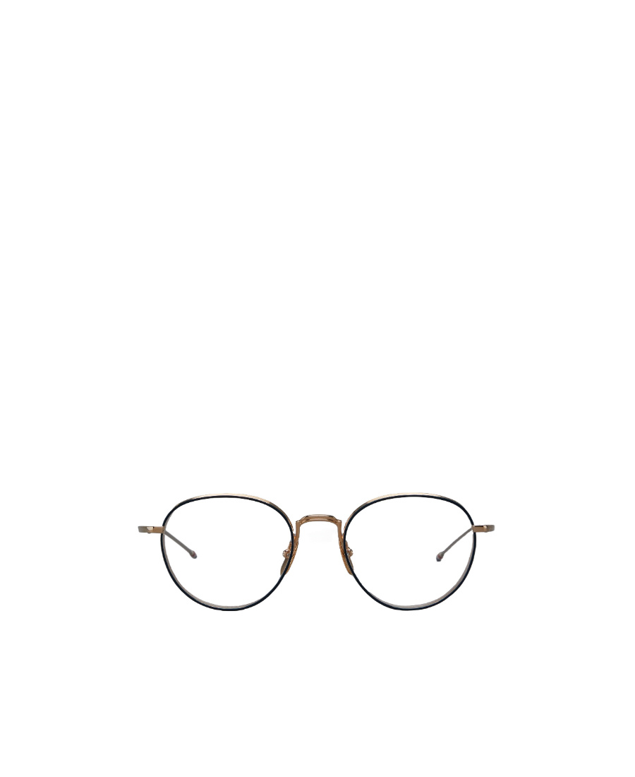 Thom Browne Round-frame Clear Glasses In Black