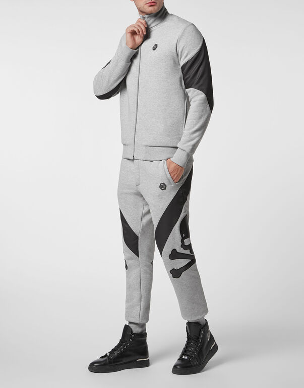 Philipp Plein Zippered Casual Jacket In Gray