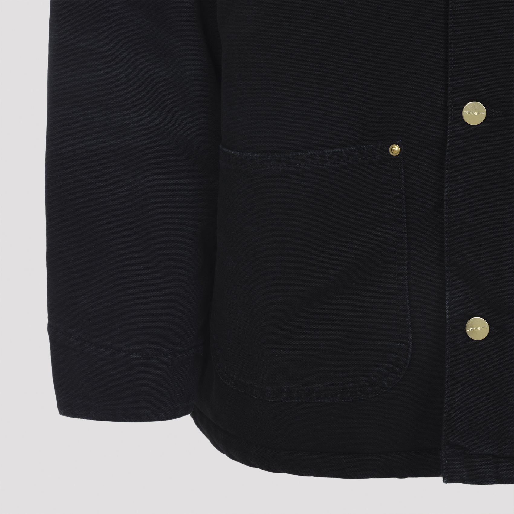 Carhartt Wip Structured Organic Cotton Casual Jacket In Black