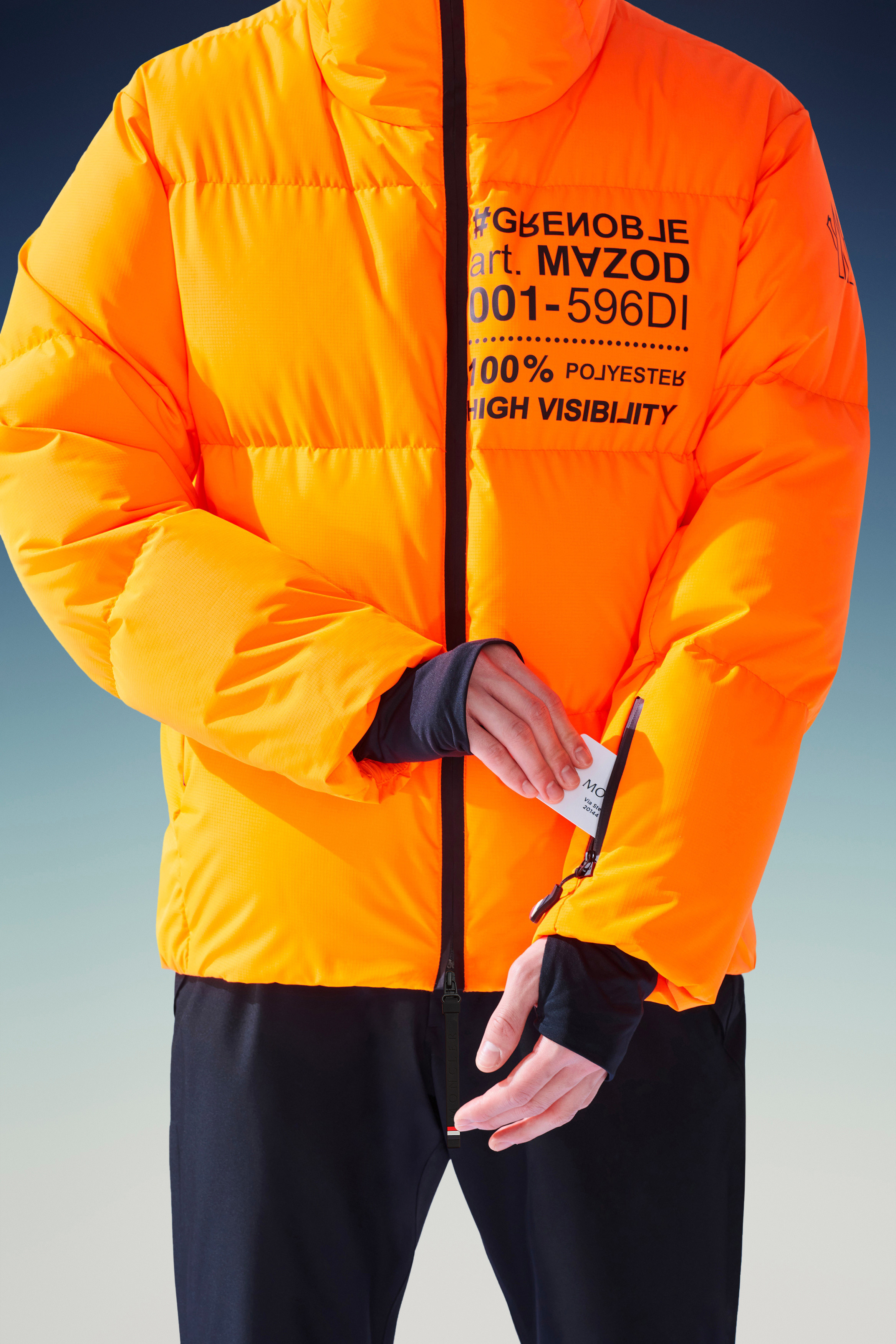Moncler Mazod Short Down Jacket Orange In Orange