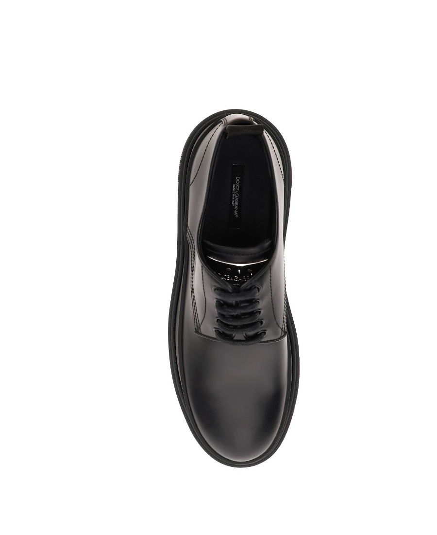 DOLCE & GABBANA DOLCE  GABBANA LOGO-PLAQUE LACE-UP DERBY SHOES