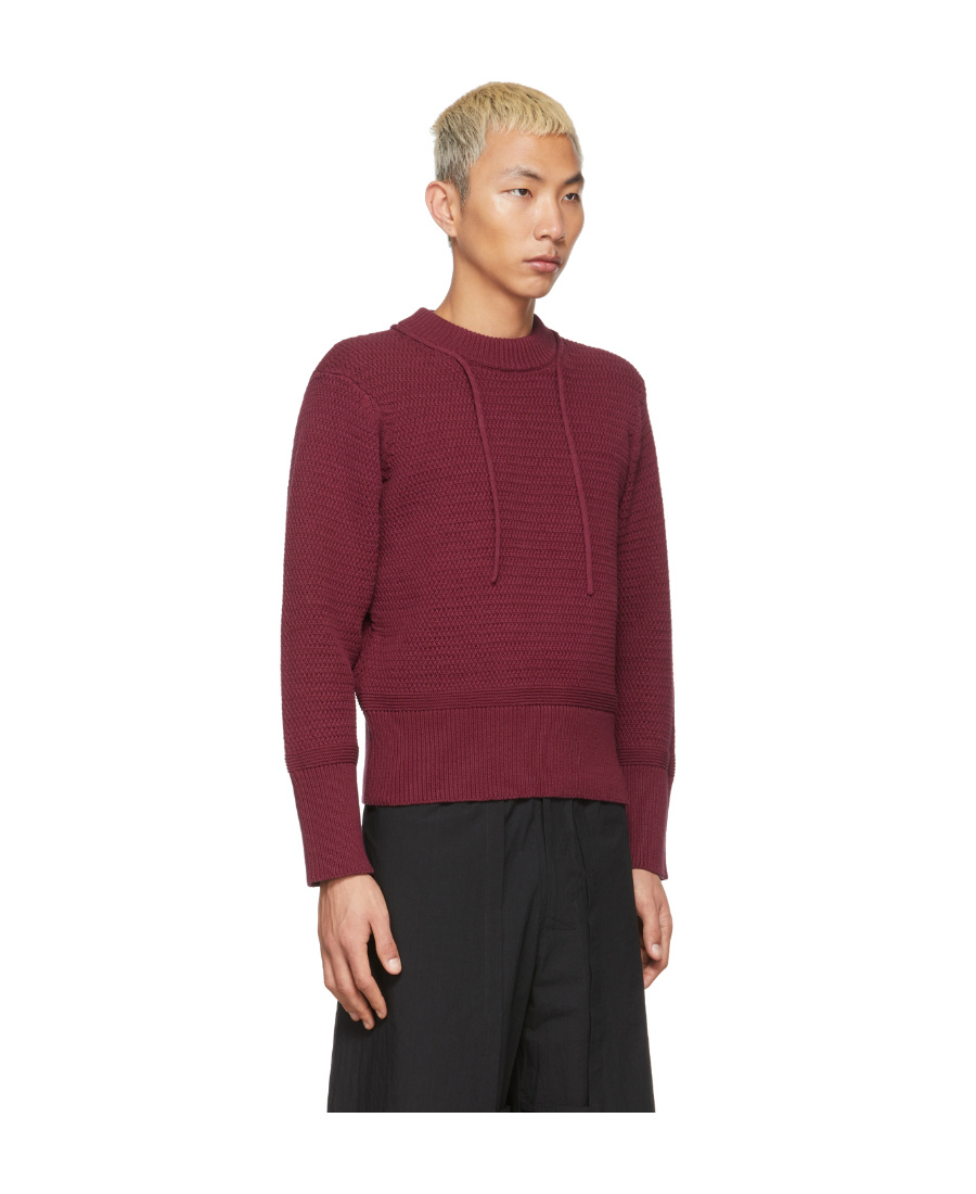 Craig Green Burgundy Round Neck Sweater In Red