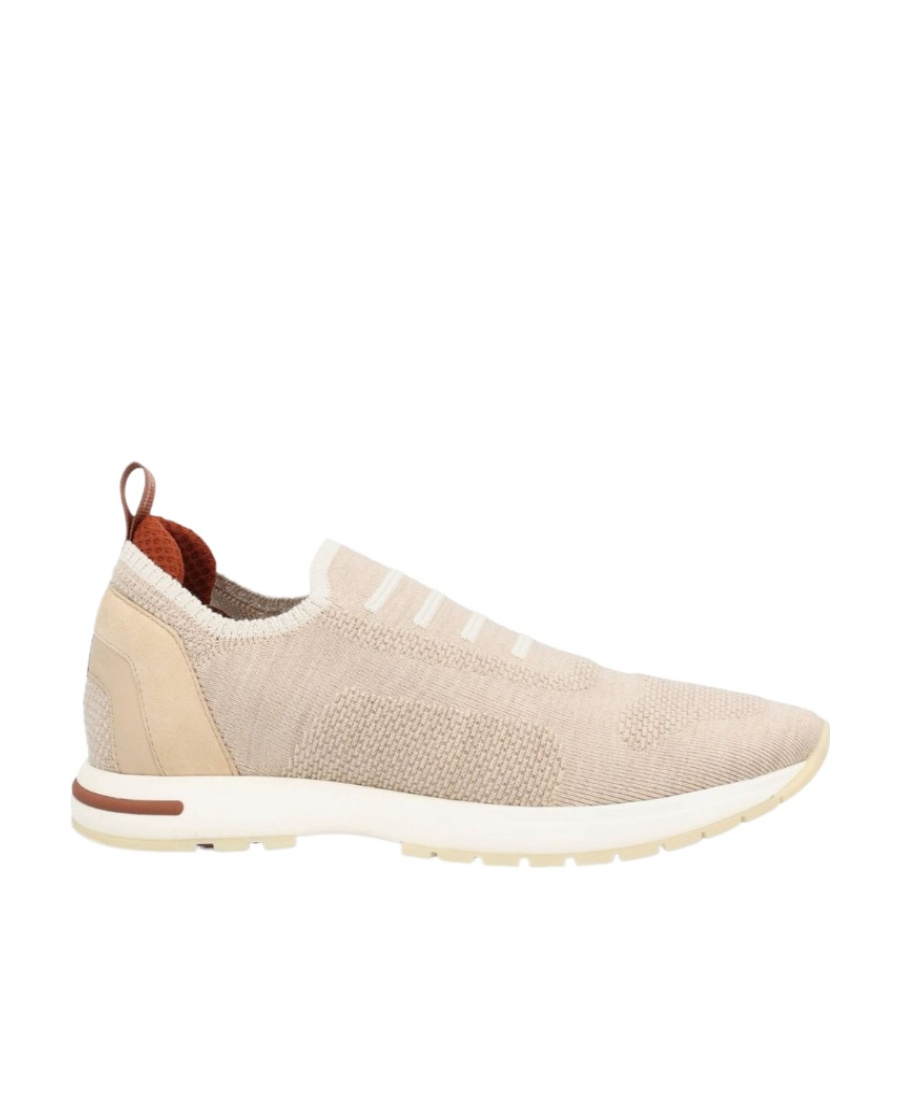 Loro Piana Flexy Knit Slip-on Trainer Sneakers In Nude