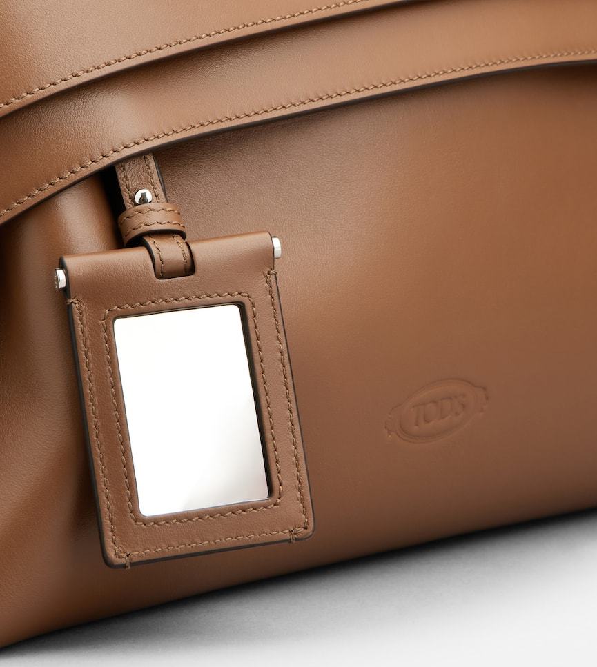 Tod's Caramel Leather Small Tod S Wave Shoulder Bag In Brown