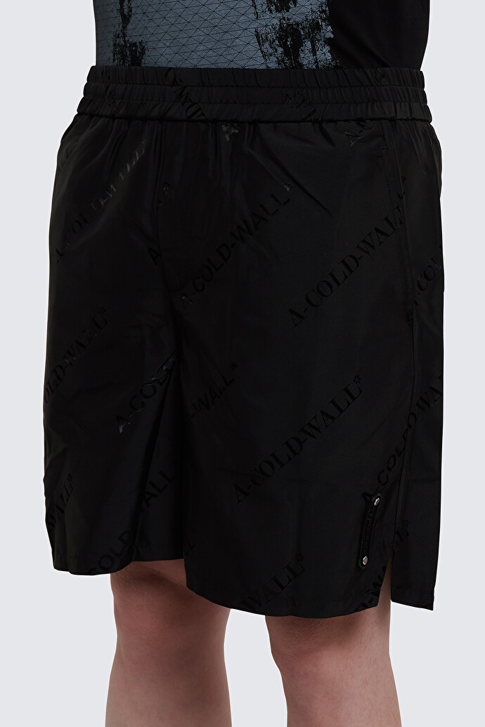 A-cold-wall* Monogram-print Shorts In Black