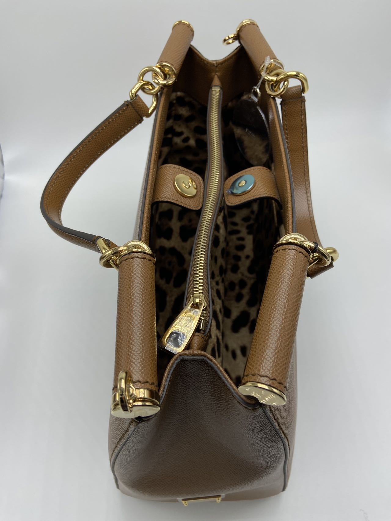 Dolce & Gabbana Double Handle Tote Bag In Brown
