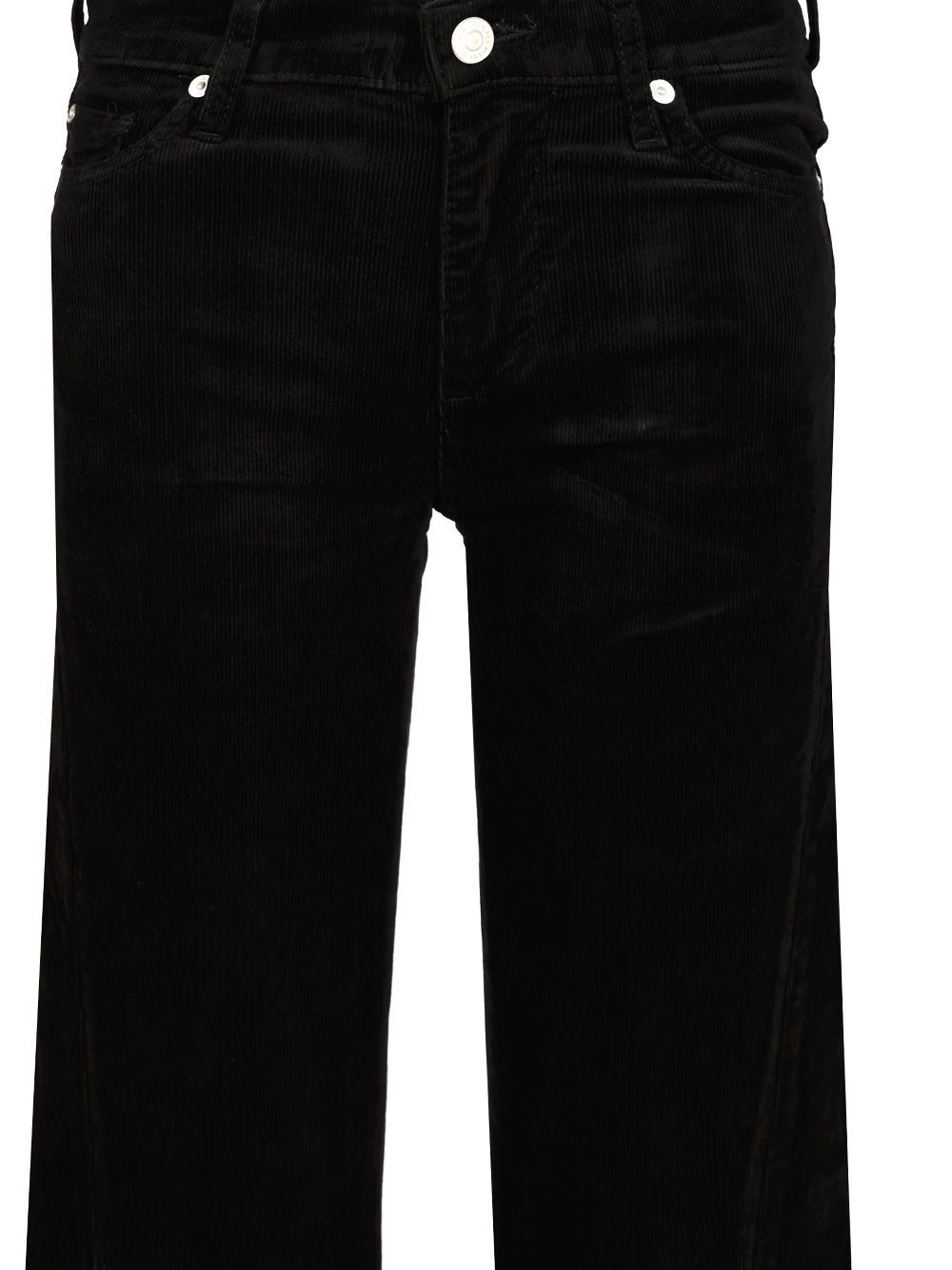 7 For All Mankind Lisha Velvet Flared Trousers In Black