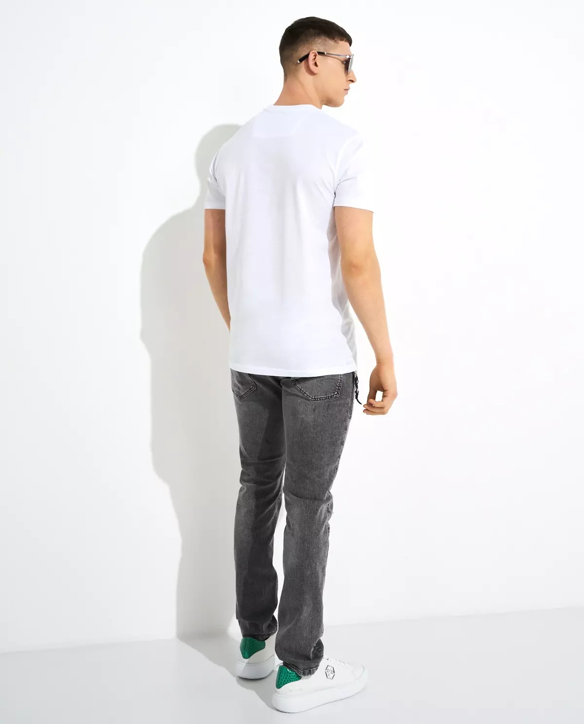 Philipp Plein Belt Loop Jeans In Gray