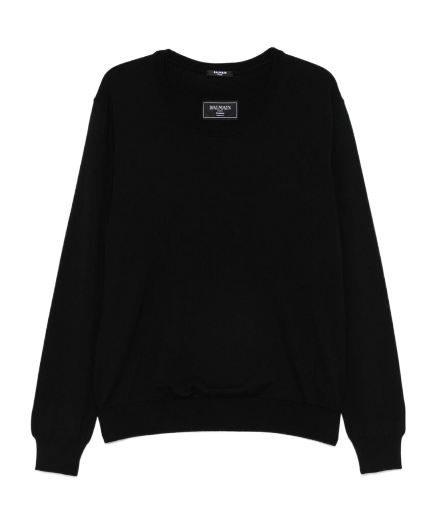 Balmain Double-neck Sweater In Black