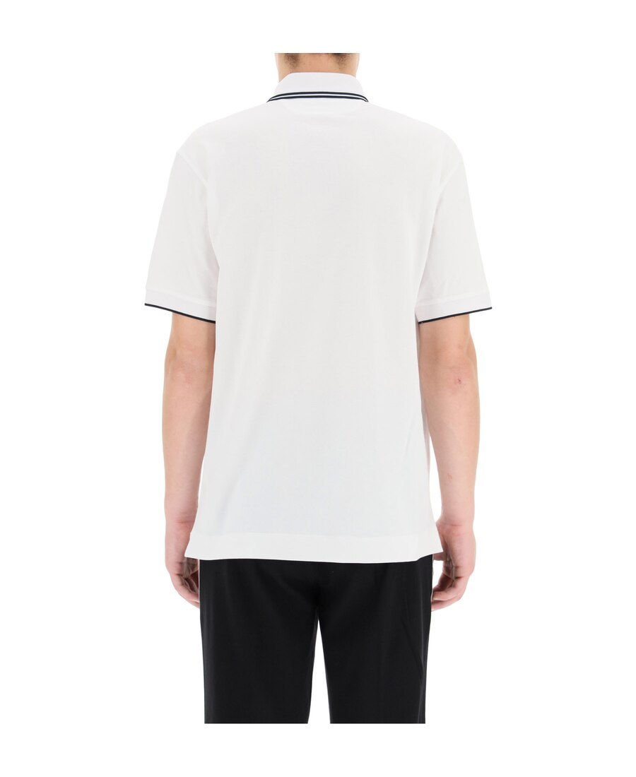 ZEGNA STRIPE-TRIM SHORT-SLEEVE POLO SHIRT