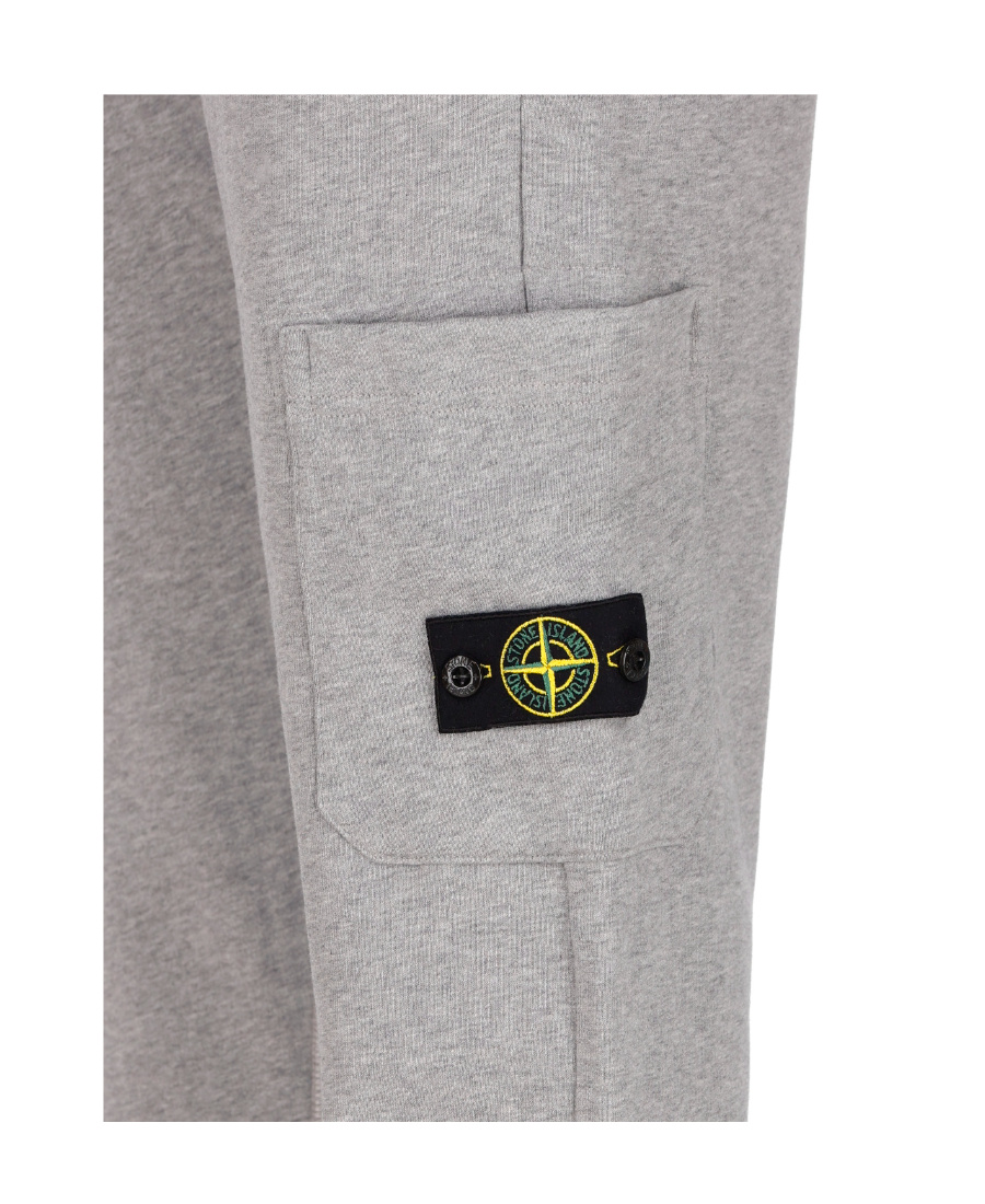 Stone Island Logo-patch Track Pants In Gray