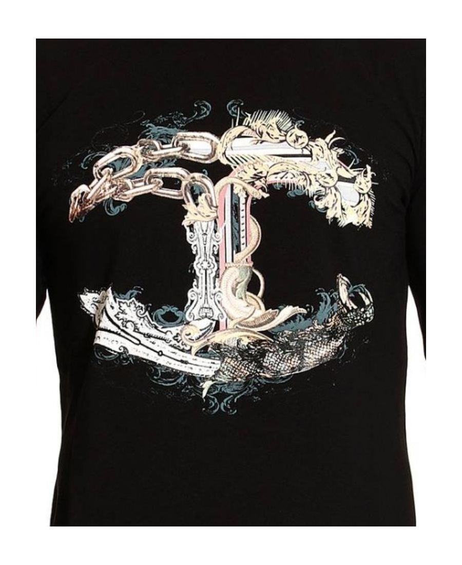 Just Cavalli Round-necked T-shirt In Black