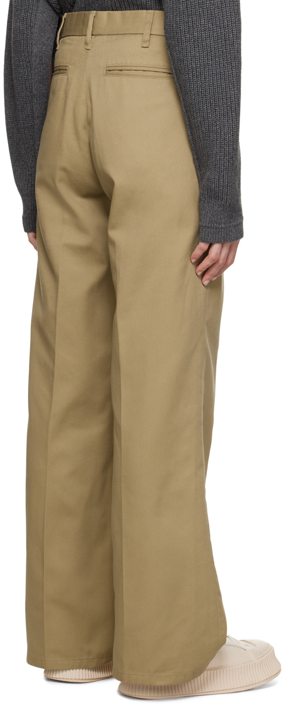 Re/done Wide-leg Cut Trousers In Brown