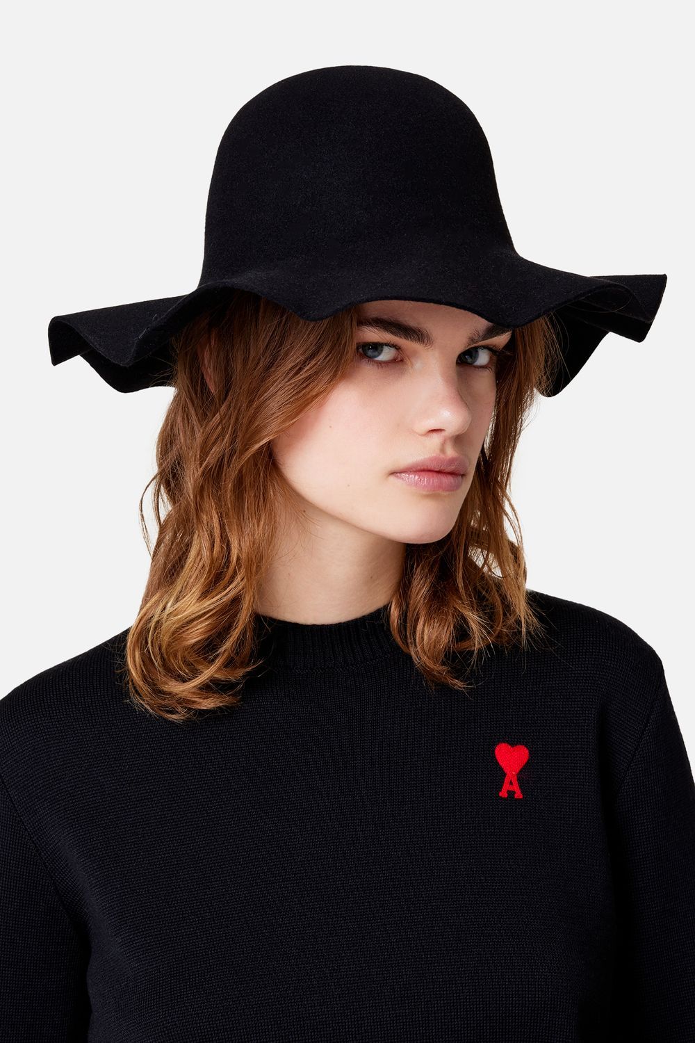 Ami Alexandre Mattiussi Ami X Borsalino Logo Hat In Black