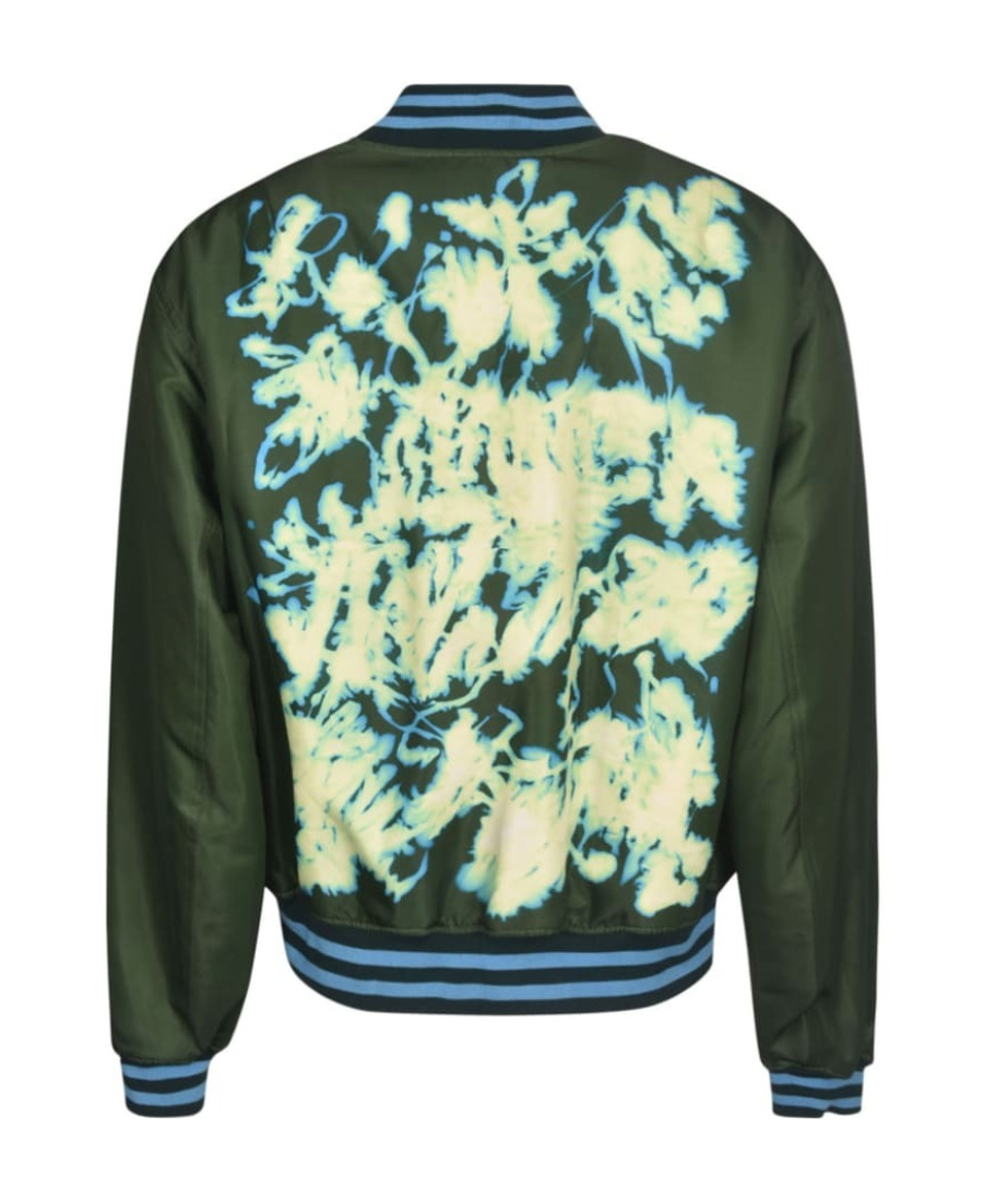 Dries Van Noten Logo Casual Jacket In Green