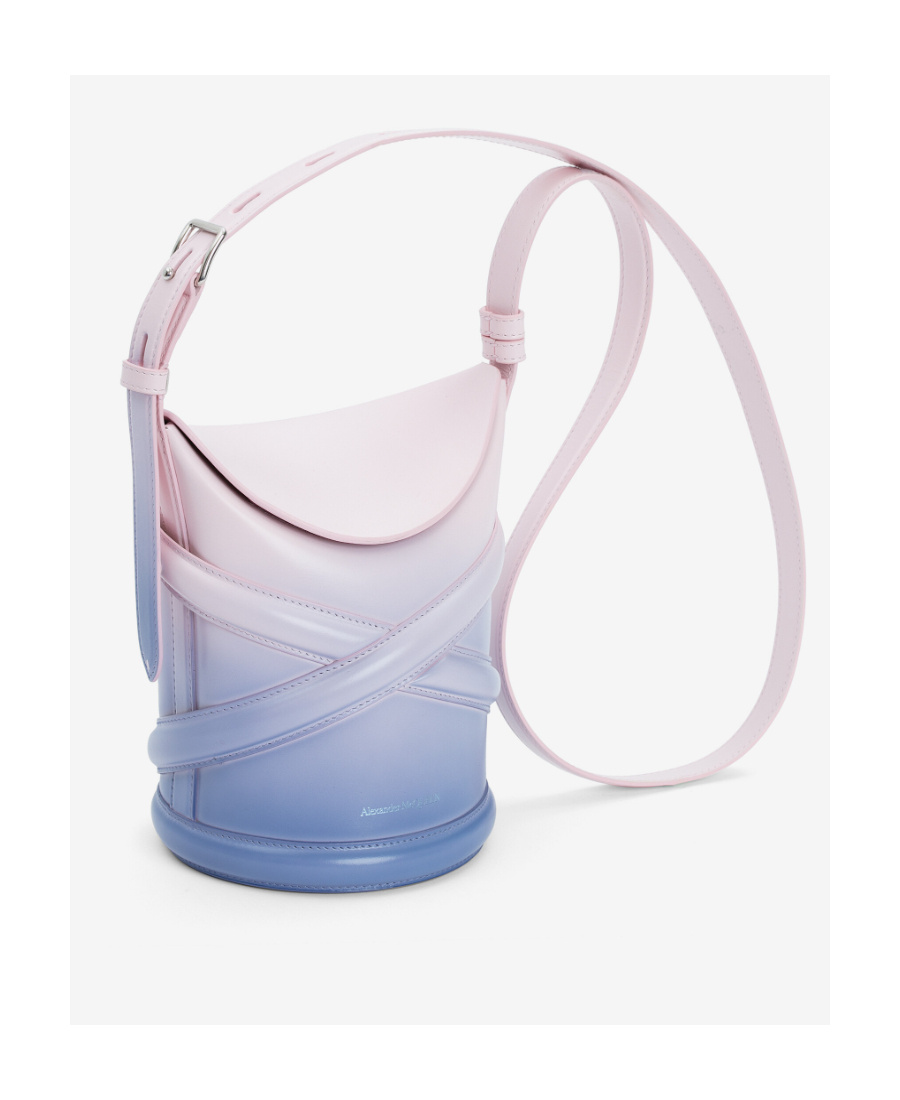 Alexander Mcqueen Gradient-effect Bucket Bag In Blue