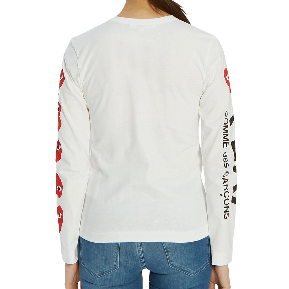 Comme Des Garçons Play Long-sleeved T-shirt In Multi