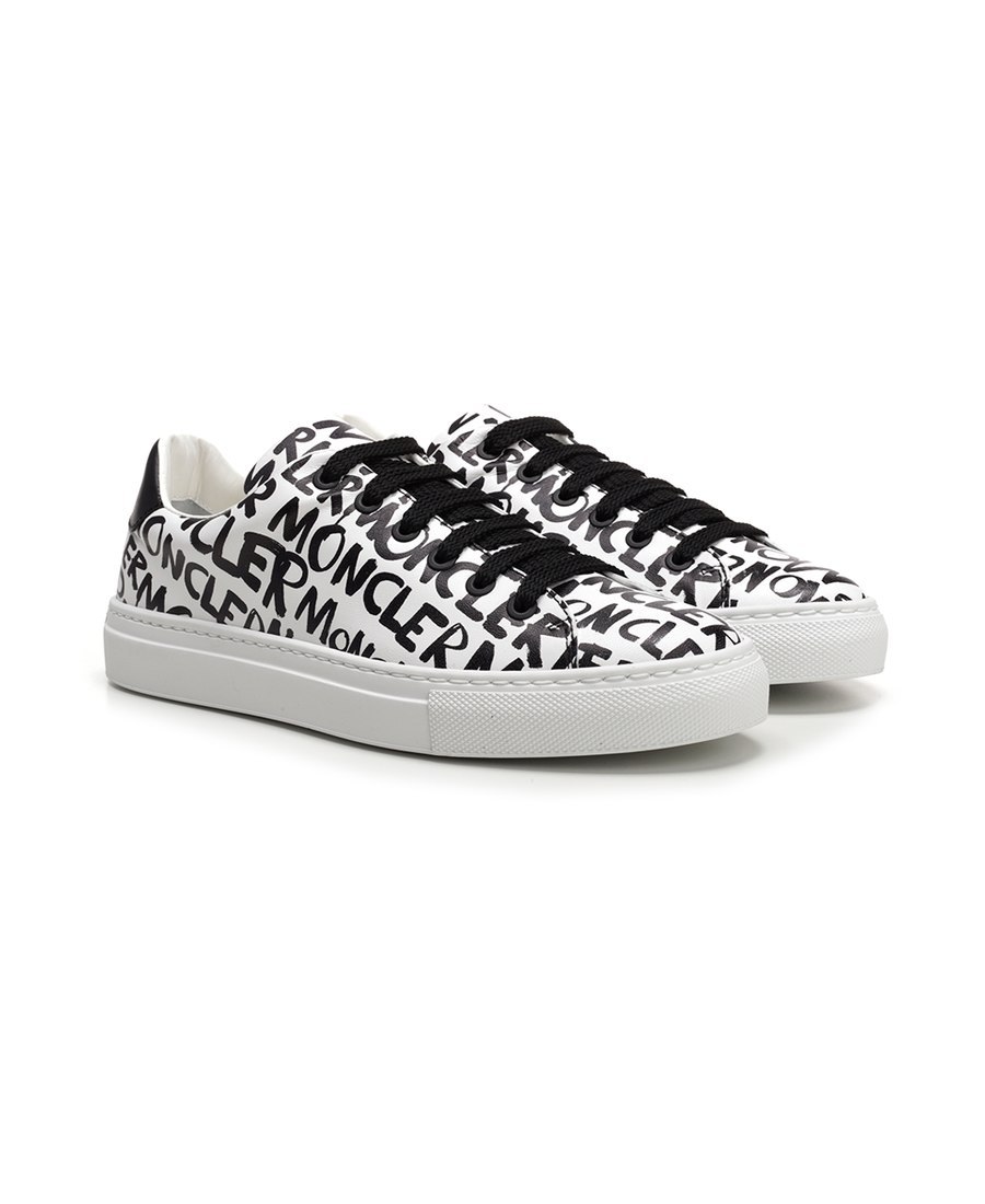 Moncler Printed Sports Shoes In White