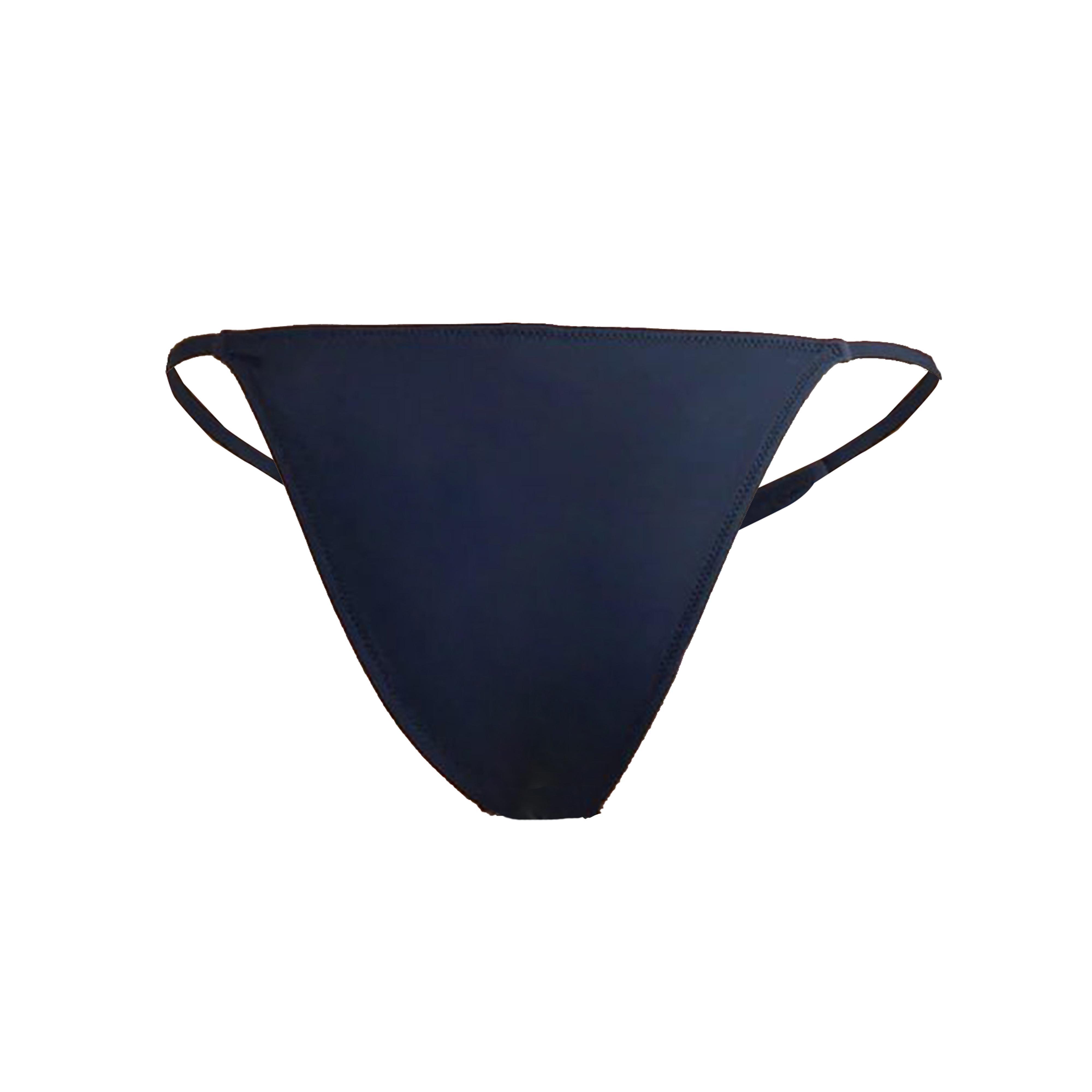 Paloma Wool Sharpie Beaded Side Tie Bikini Bottoms In Black