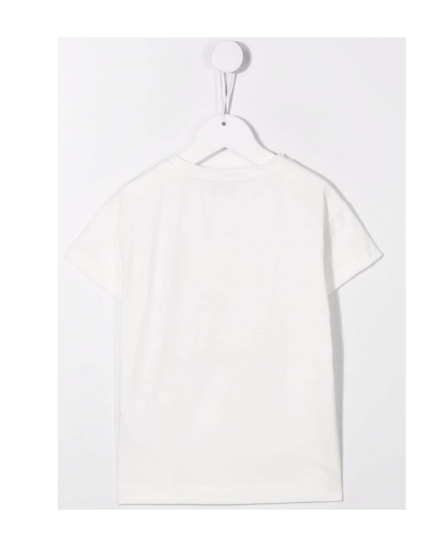 Monnalisa Teddy Bear-print Cotton T-shirt In White