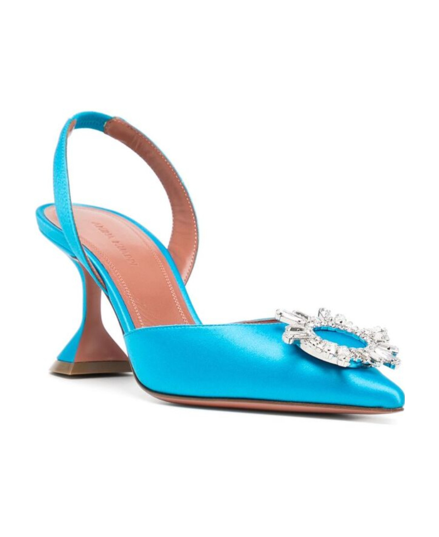 Shop Amina Muaddi Cusp High-heeled Shoes In Blue