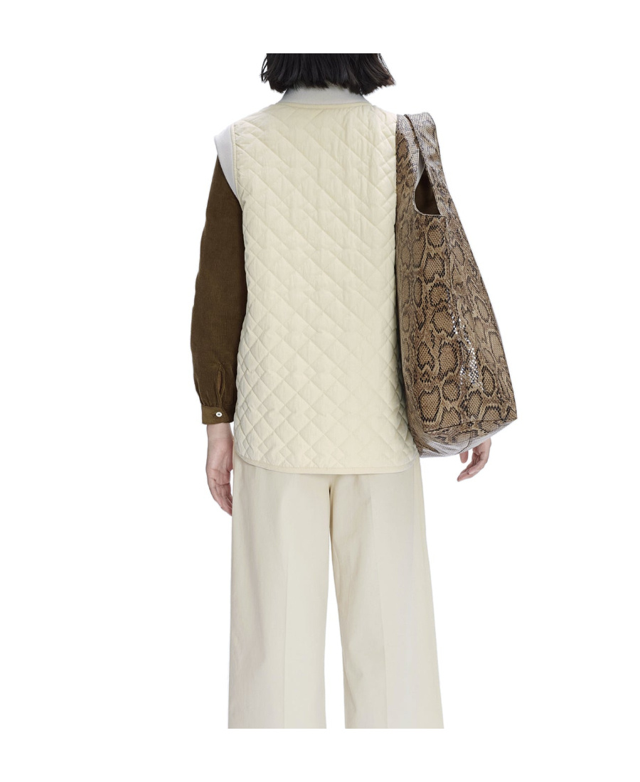 Apc Elea Quilted Gilet In Nude