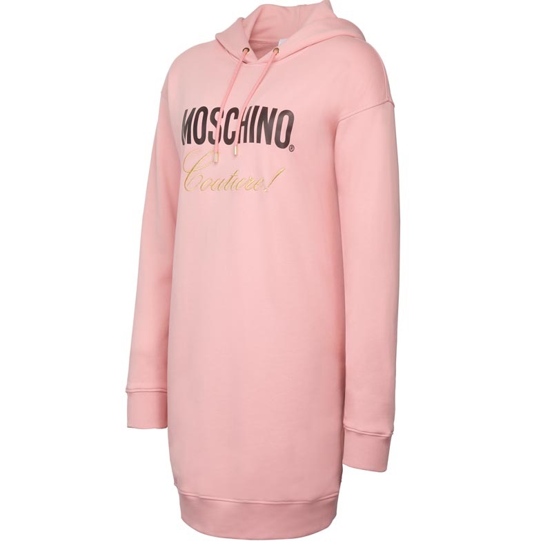Moschino Logo Pattern Dress In Pink