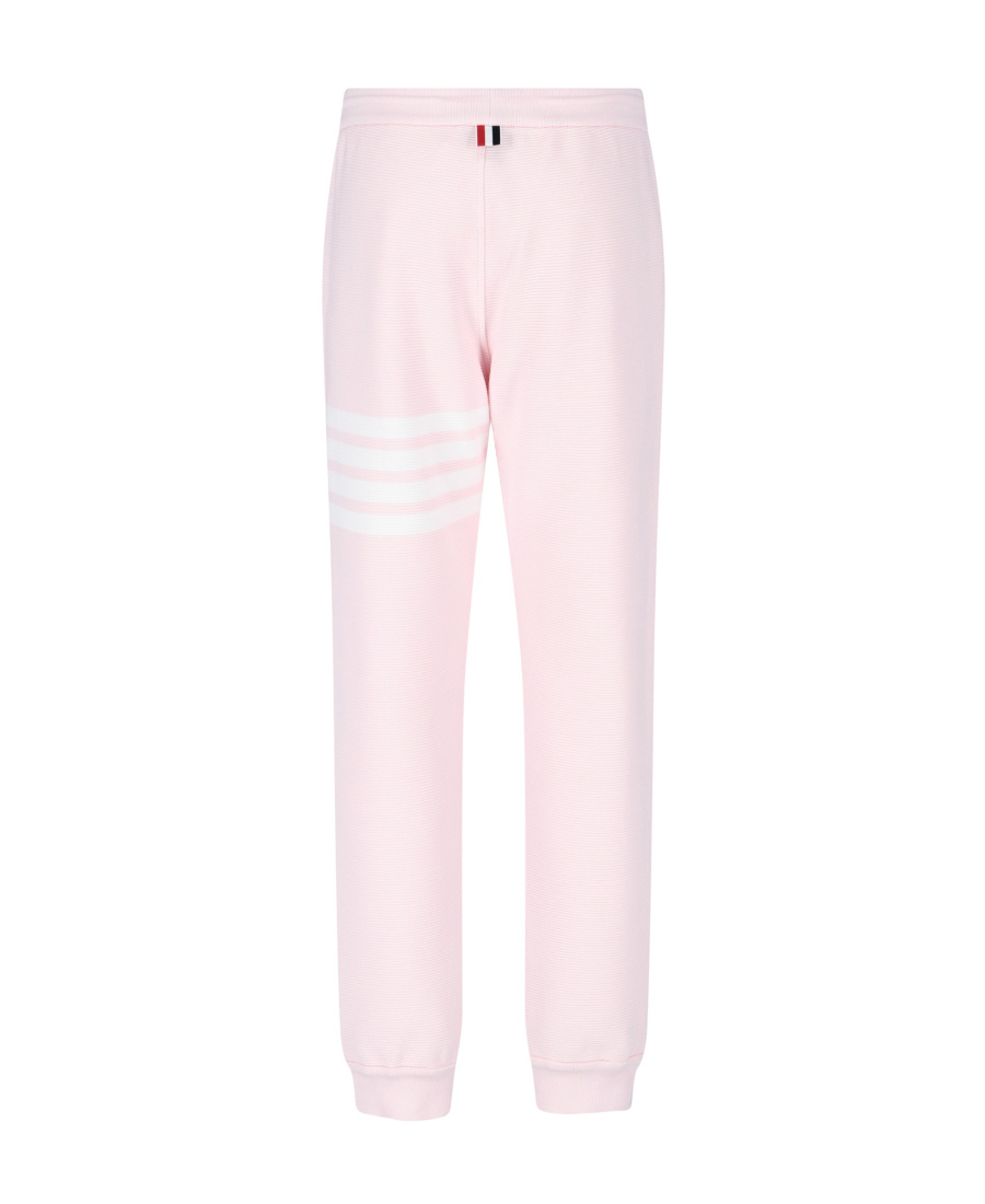 Thom Browne 4-bar Cotton Sweatpants In Pink