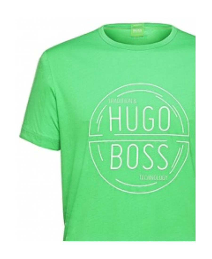 Hugo Boss Logo Details T-shirt In Green