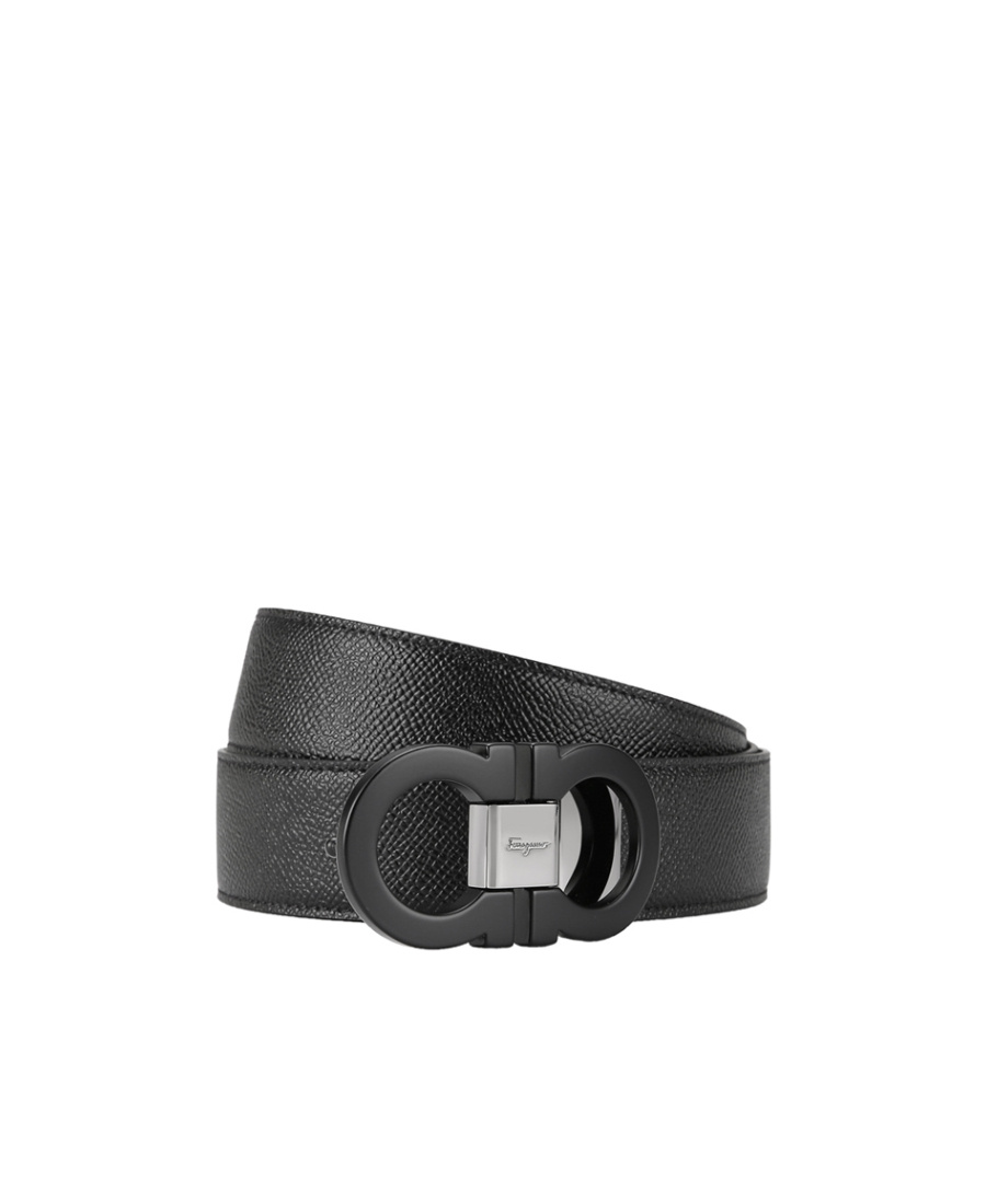 Ferragamo Double-sided Logo Buckle Belt In Brown