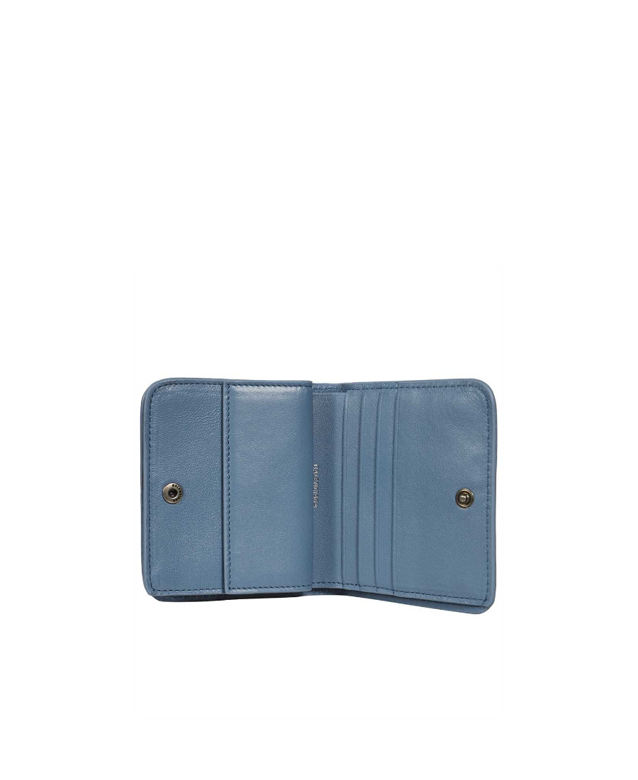 Balenciaga Cash Mini Wallet In Blue