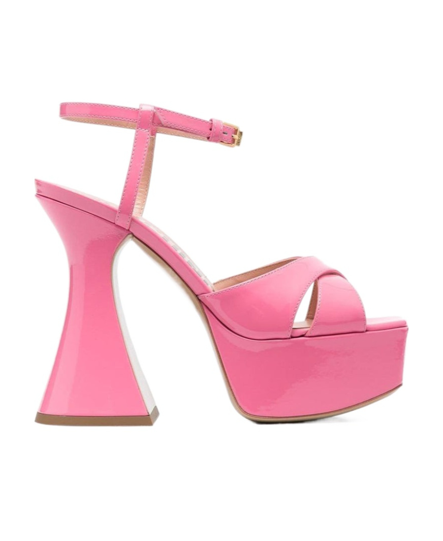 Moschino Chunky Heel Platform Sandals In Pink