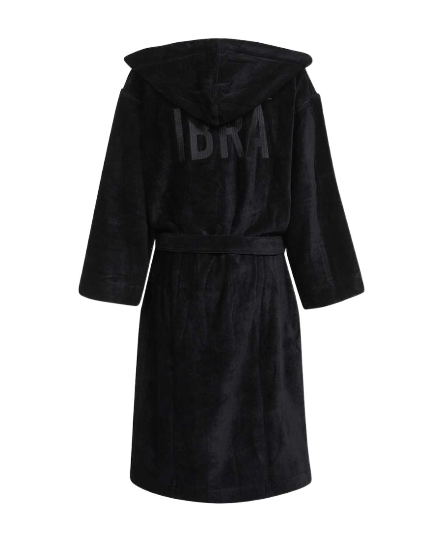 Dsquared2 Long-sleeved Waist Robe In Black