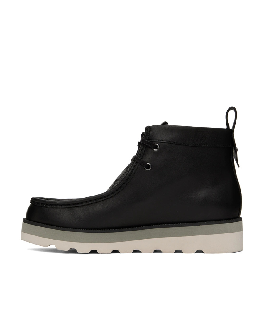 Coach Signature Logo-jacquard Leather Boots In Black