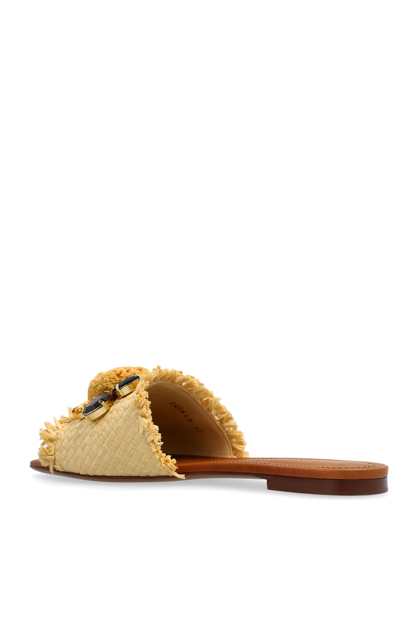 Dolce & Gabbana Braided Slipper With Fringes