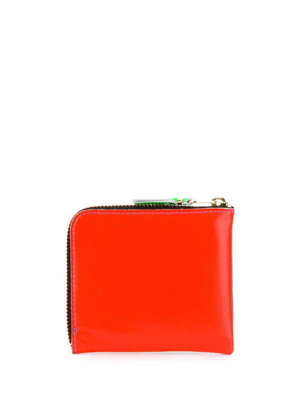 Comme Des Garçons Super Fluo Zipper Purse In Blue