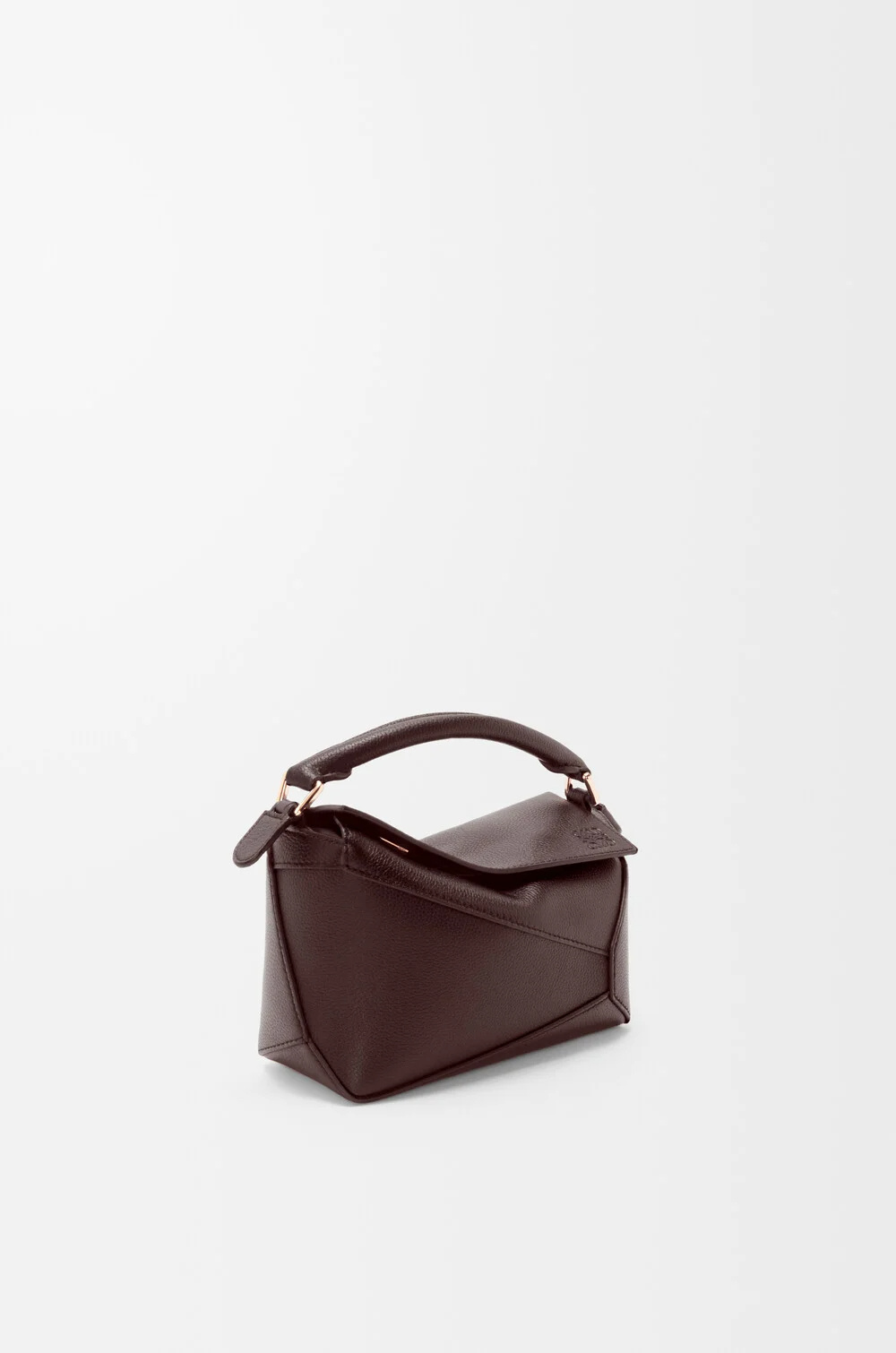 Loewe Puzzle Edge Mini Leather Handbag In Brown