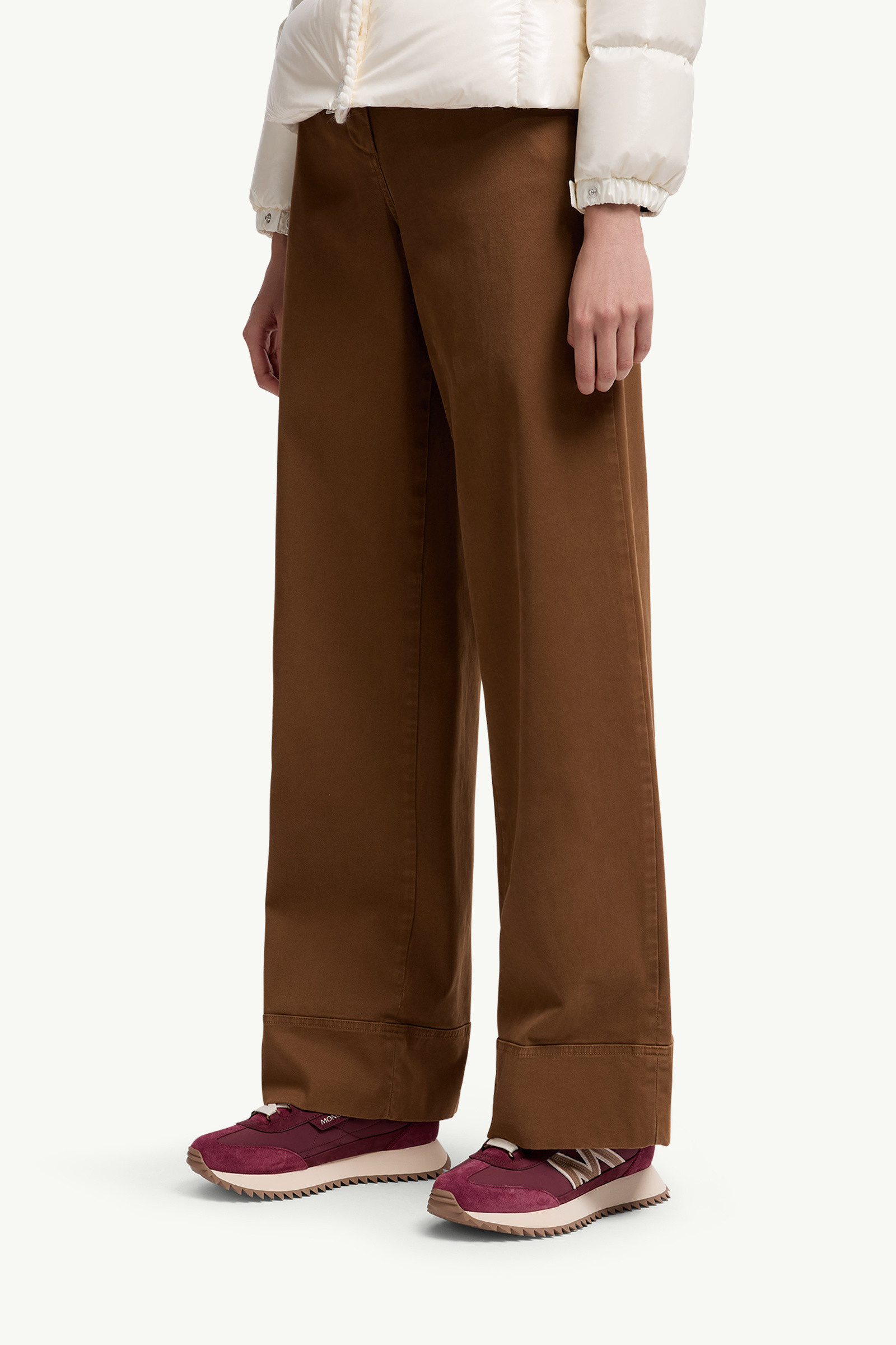 Moncler Pacey2 Suede And Nubuck Low-top Sneakers In Burgundy